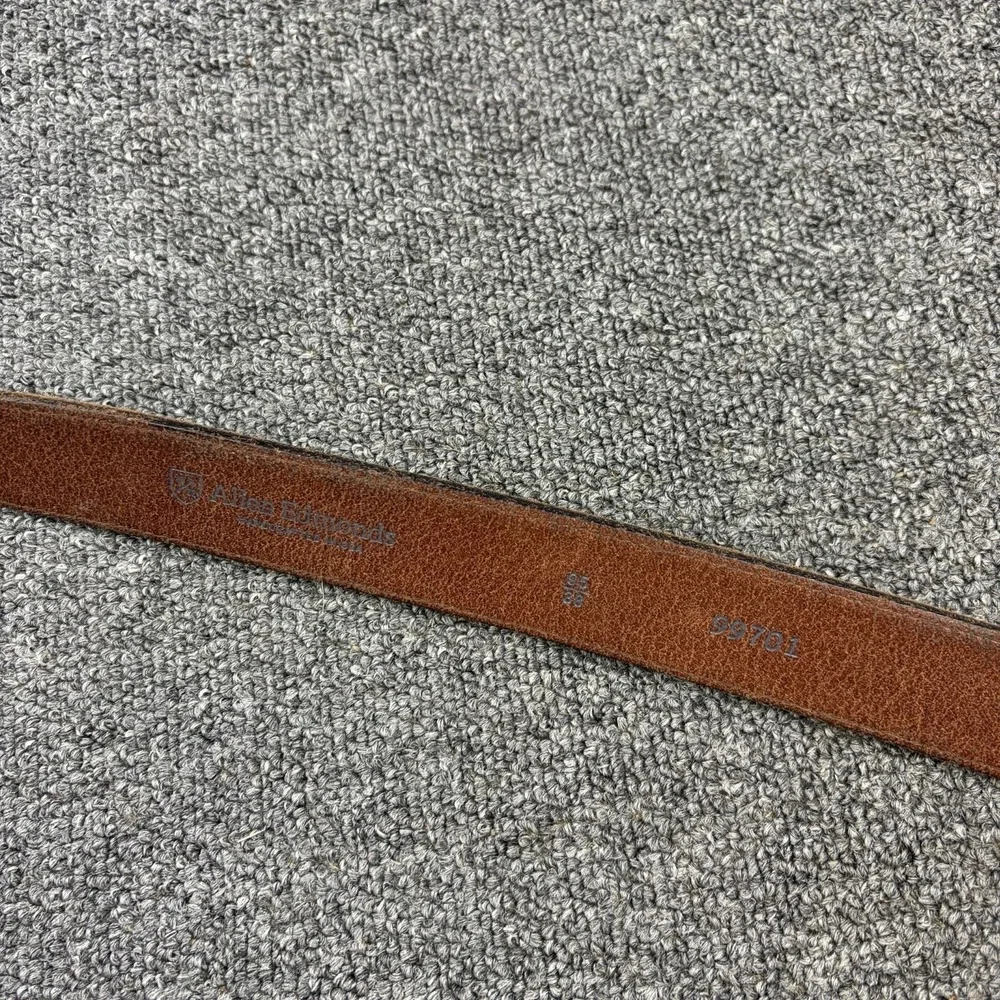 Allen Edmonds Leather Belt Mens 38 Brown Black Two Tone Casual USA Brass Buckle